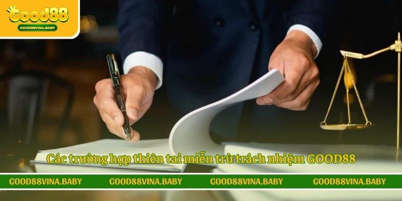 Các trường hợp thiên tai miễn trừ trách nhiệm GOOD88