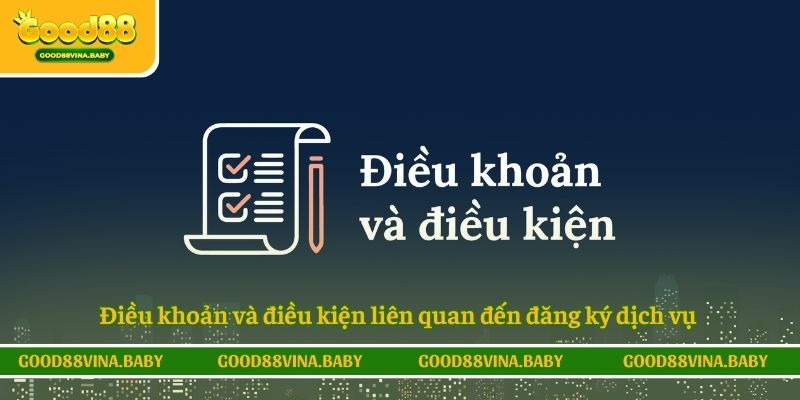 Điều khoản và điều kiện liên quan đến đăng ký dịch vụ